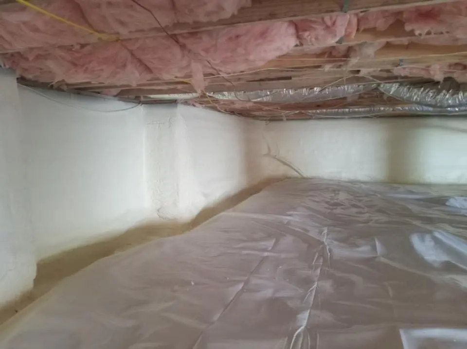 Crawl space encapsulation with closed-cell spray foam for Roof Maintenance in Lehighton